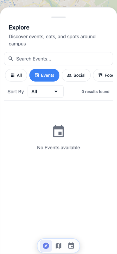 Navgic Explore tab at UGA on mobile