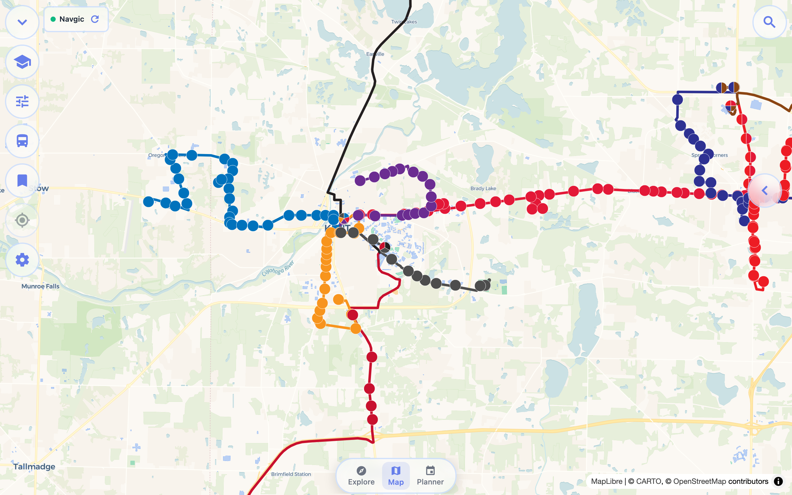 Kent State PARTA Live Tracking